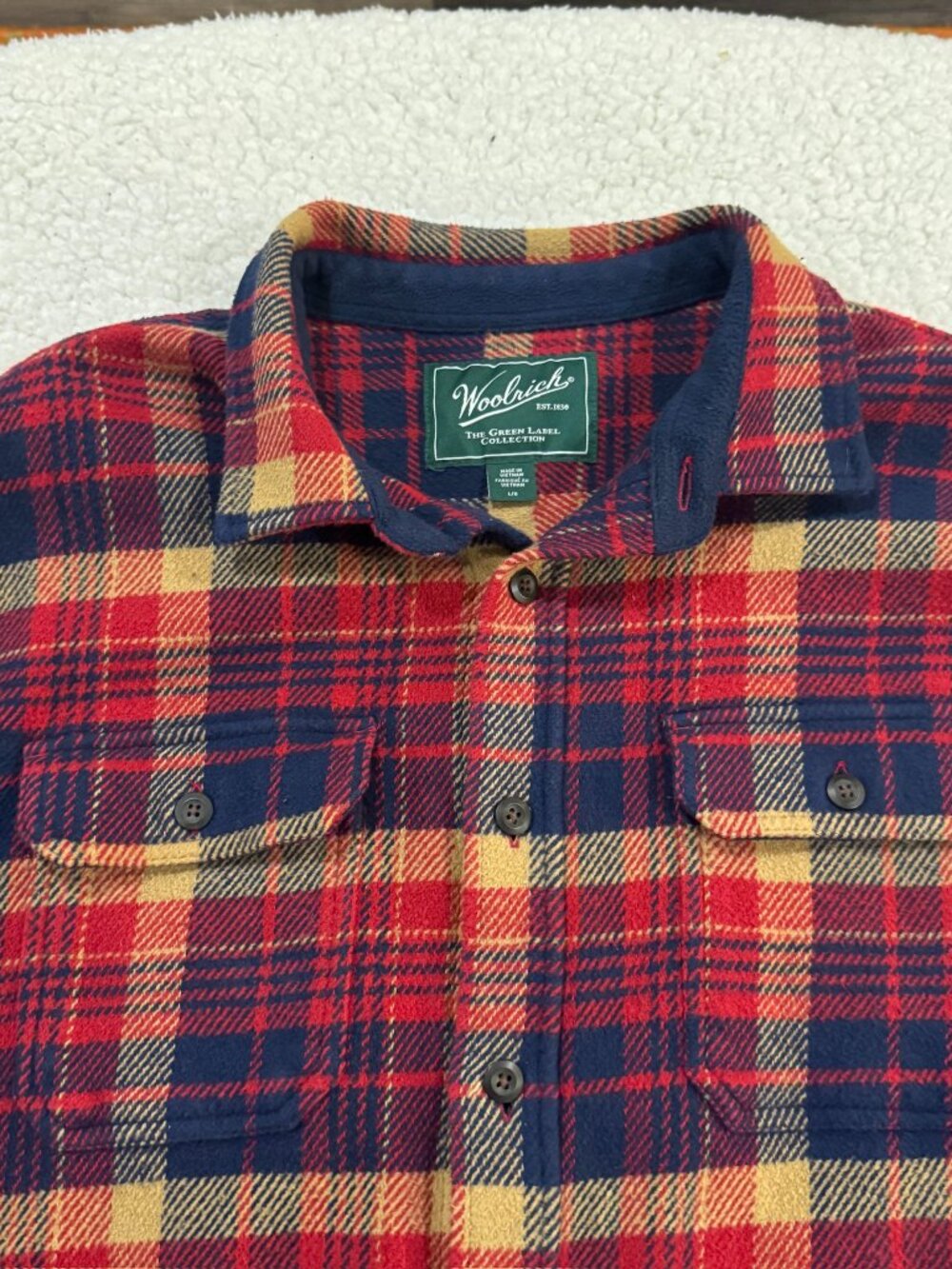 Woolrich "The Green Label Collection" Heavyweight Plaid Shirt/Jacket - Men's L